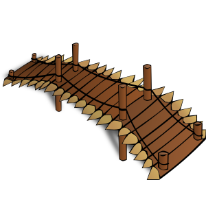 openclipart圖庫：RPG map symbols: Wooden Bridge