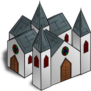 openclipart圖庫：RPG map symbols: Cathedral