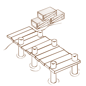 openclipart圖庫：RPG map symbols Docks 2