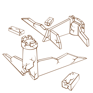 openclipart圖庫：RPG map symbols Ruins 2