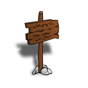openclipart圖庫：RPG map symbols: Sign Post