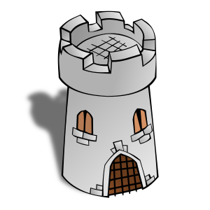 openclipart圖庫：RPG map symbols: Round Tower