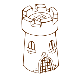 openclipart圖庫：RPG map symbols Round Tower 2