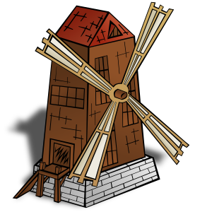 openclipart圖庫：RPG map symbols: Windmill