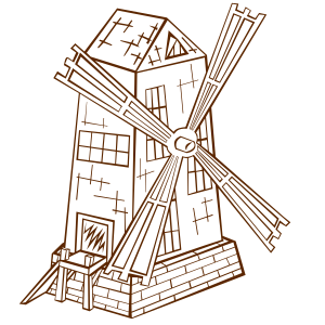 openclipart圖庫：RPG map symbols Windmill 1