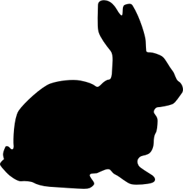 openclipart圖庫：Rabbit Silhouette