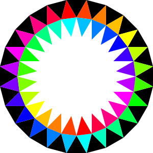 openclipart圖庫：rainbow 24gon