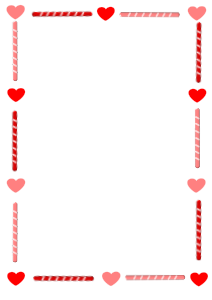 openclipart圖庫：Heart and Candy Border