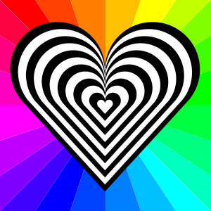 openclipart圖庫：zebra heart 12 stripes