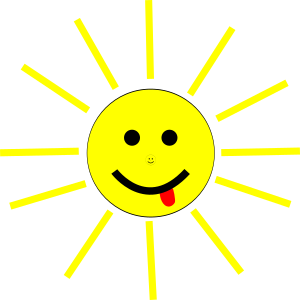 openclipart圖庫：Funny Sun Face Cartoon