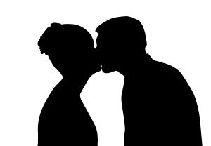 openclipart圖庫：silhouetted kiss