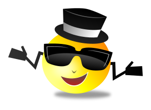 openclipart圖庫：Cool Dapper Shruggy Smiley