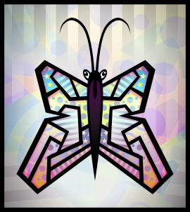 openclipart圖庫：Abstract Butterfly