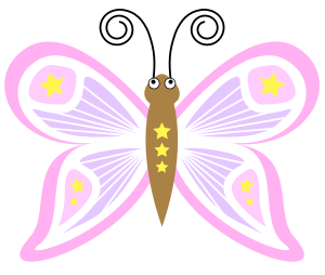 openclipart圖庫：cartoon-butterfly-pt5