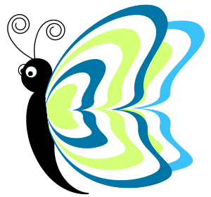 openclipart圖庫：cartoon-butterfly-cv4