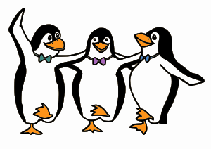 openclipart圖庫：Dancing Penguins