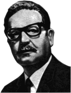 openclipart圖庫：Salvador Allende Greyscale 56th President of the Senate of the Republic of Chile