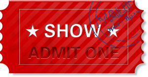 openclipart圖庫：ticket admit one with stamp