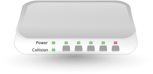 openclipart圖庫：5 port hub