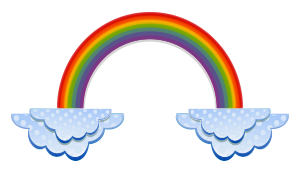 openclipart圖庫：Rainbow And Clouds