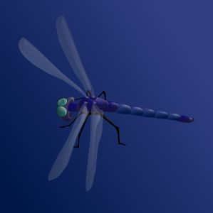openclipart圖庫：blue dragonfly
