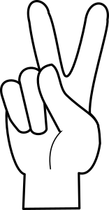 openclipart圖庫：Signe de paix / peace sign