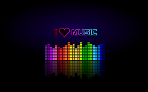 openclipart圖庫：I LOVE MUSIC (Wallpaper)
