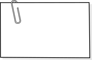 openclipart圖庫：Note with paperclip / note avec trombonne