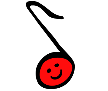 openclipart圖庫：Happy Eighth Note