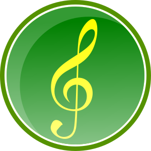 openclipart圖庫：Music Icon-Green-2