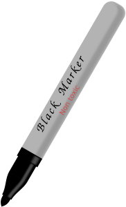openclipart圖庫：Black marker. Marcador negro.