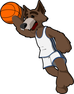 openclipart圖庫：basketball wolf