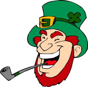 openclipart圖庫：Laughing leprechaun