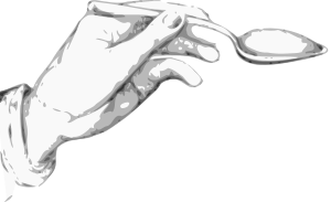 openclipart圖庫：Hand holding a spoon