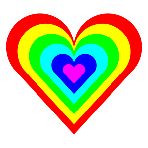 openclipart圖庫：6 color heart
