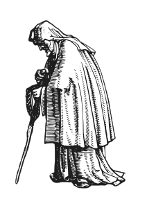 openclipart圖庫：robed old woman