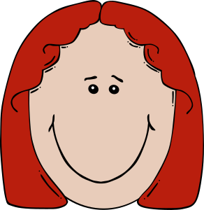 openclipart圖庫：Lady Face Cartoon