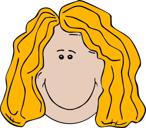 openclipart圖庫：Lady Face Cartoon