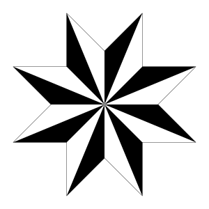 openclipart圖庫：octagon outrayj 16 stripes