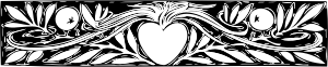 openclipart圖庫：heart and branches border