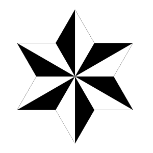 openclipart圖庫：outrayj hexagram 12 stripe