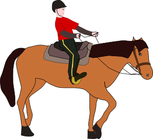 openclipart圖庫：Horse Riding Lesson