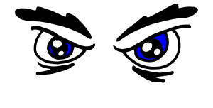 openclipart圖庫：Angry Blue Eyes