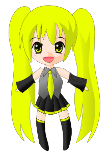 openclipart圖庫：Fan art of virtual singer