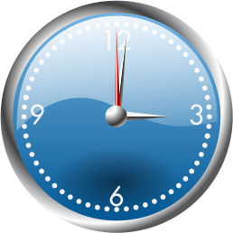 openclipart圖庫：A blue and chrome clock