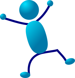 openclipart圖庫：Stickman Jumping
