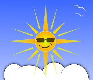 openclipart圖庫：Sun And Cloud