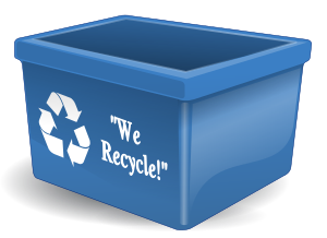 openclipart圖庫：Empty recycling box - with words