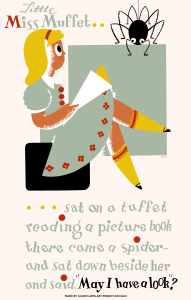 openclipart圖庫：Little Miss Muffet Poster