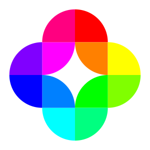 openclipart圖庫：circle fourths 12 color